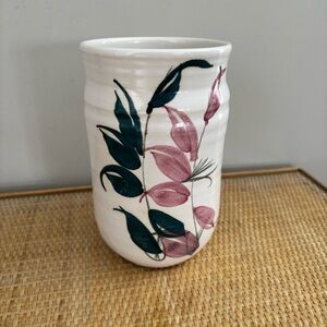 Floral Ceramic pottery Vase or Utensil holder in excellent condition
